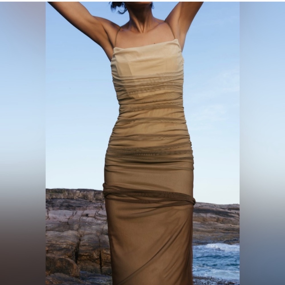 ZARA PRINT DRESS WITH TULLE - Picture 4 of 9